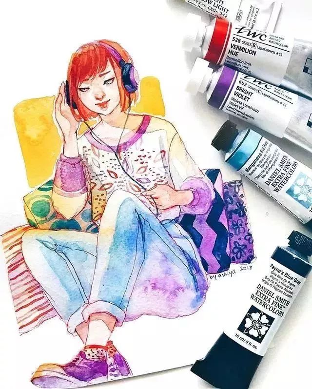 37款唯美水彩插畫(huà)：不一樣的色彩視覺(jué)！