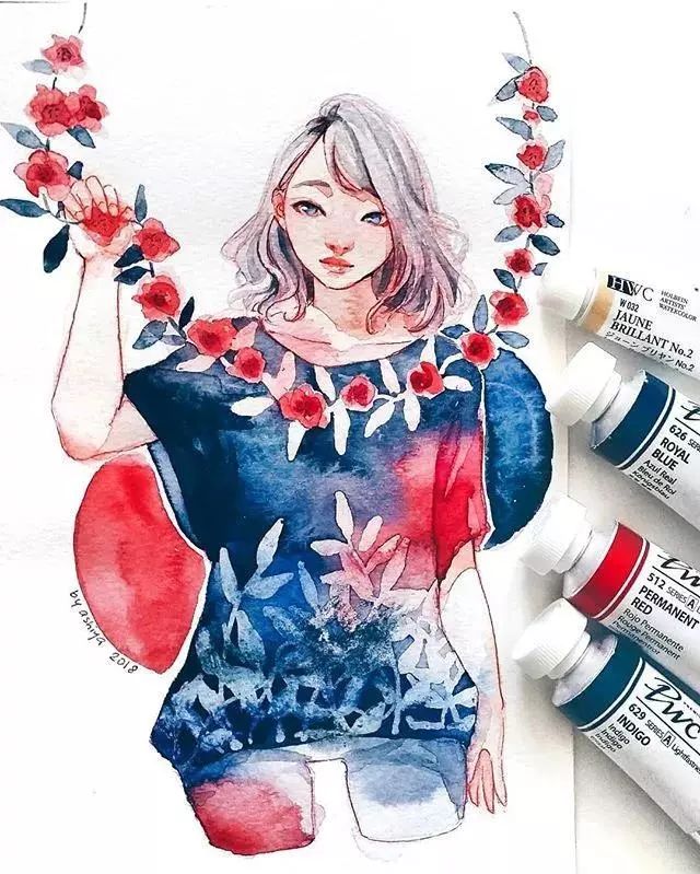 37款唯美水彩插畫：不一樣的色彩視覺！