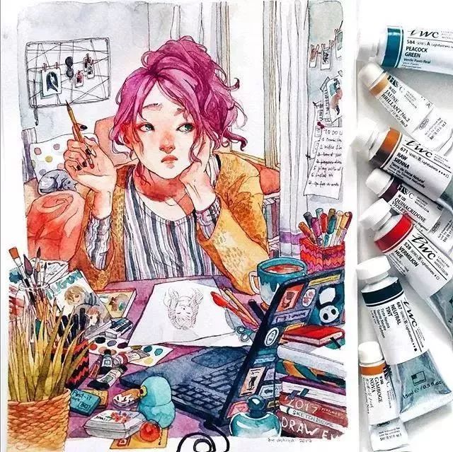 37款唯美水彩插畫(huà)：不一樣的色彩視覺(jué)！