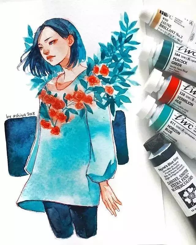 37款唯美水彩插畫(huà)：不一樣的色彩視覺(jué)！