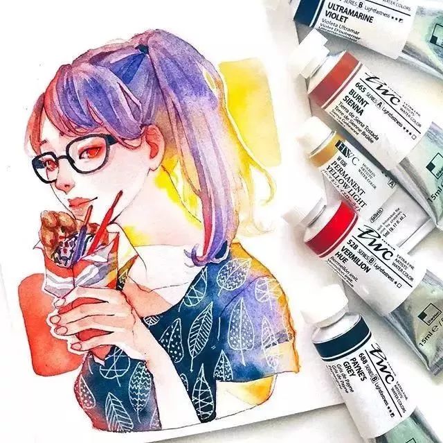 37款唯美水彩插畫：不一樣的色彩視覺！