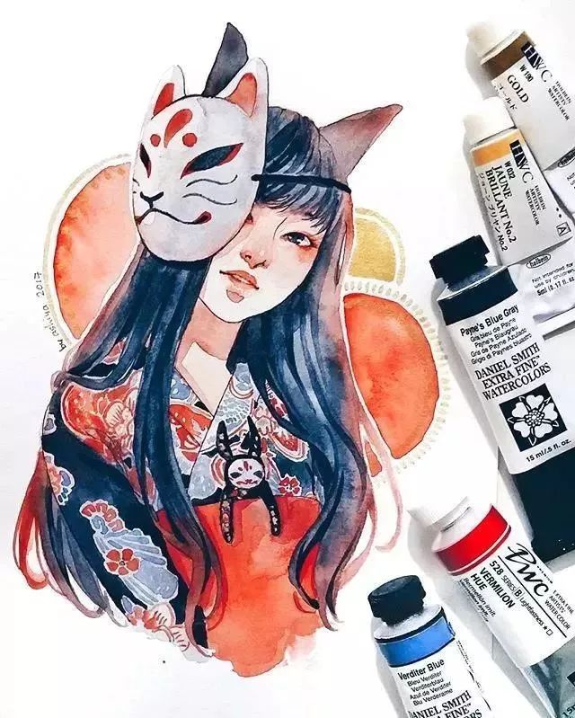 37款唯美水彩插畫：不一樣的色彩視覺！