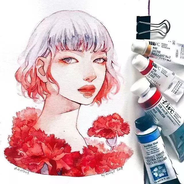 37款唯美水彩插畫：不一樣的色彩視覺！