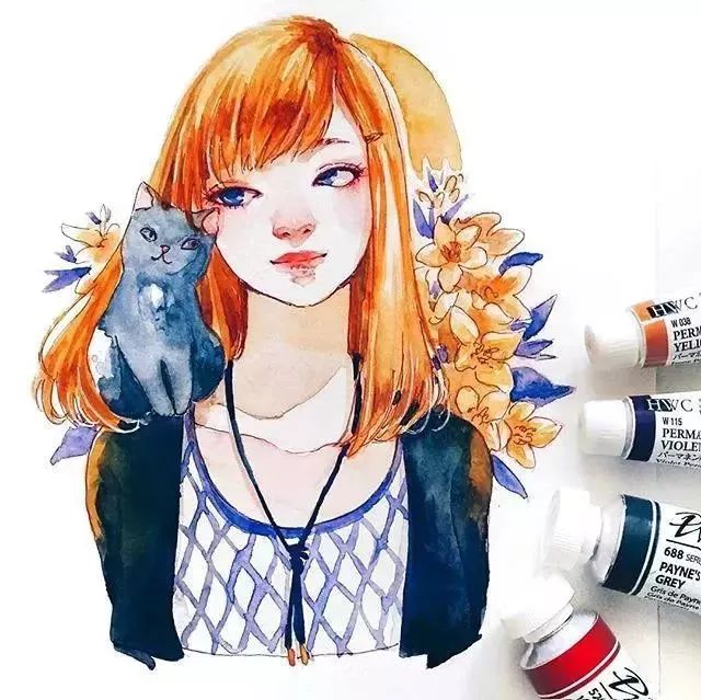 37款唯美水彩插畫：不一樣的色彩視覺！