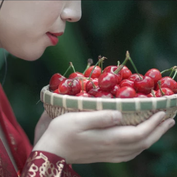 櫻桃紅衣古風(fēng)頭像，嬌艷美人!