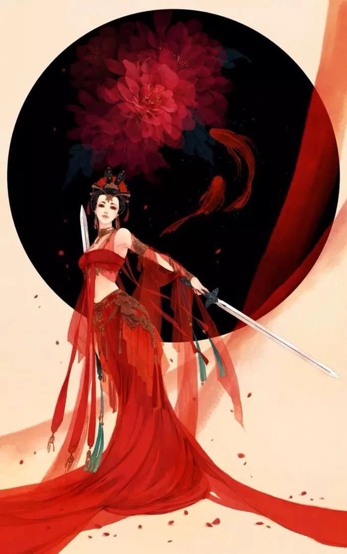 13款驚艷紅衣古風(fēng)圖片，唯美意境圖片!