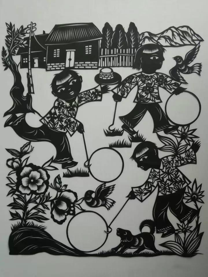 20款童年趣事剪紙:宗華陽老師剪紙作品