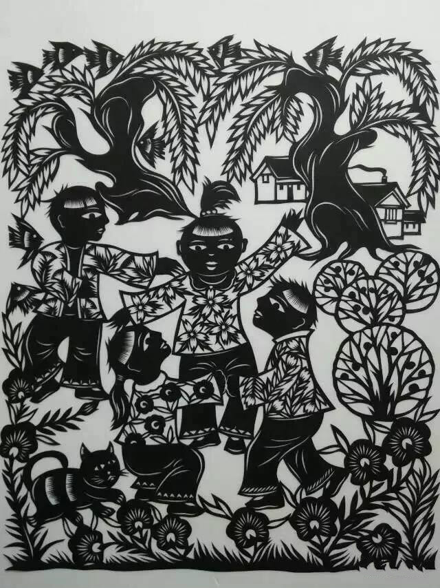 20款童年趣事剪紙:宗華陽老師剪紙作品