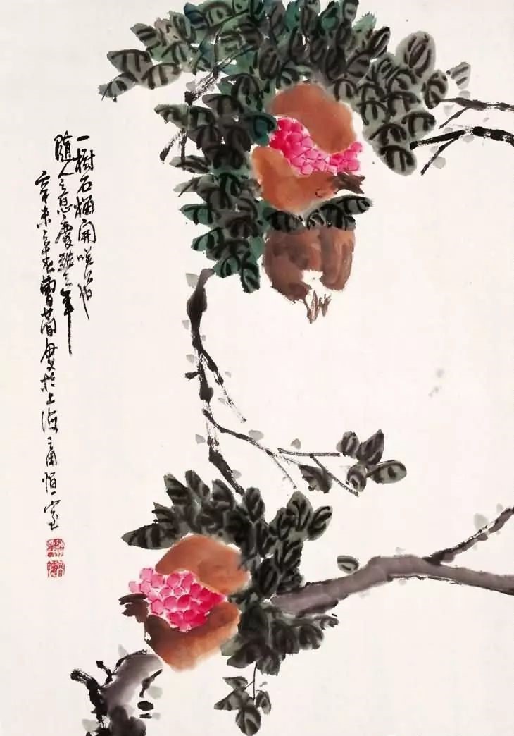 32幅曹簡樓國畫石榴圖：石榴令人垂涎欲滴！