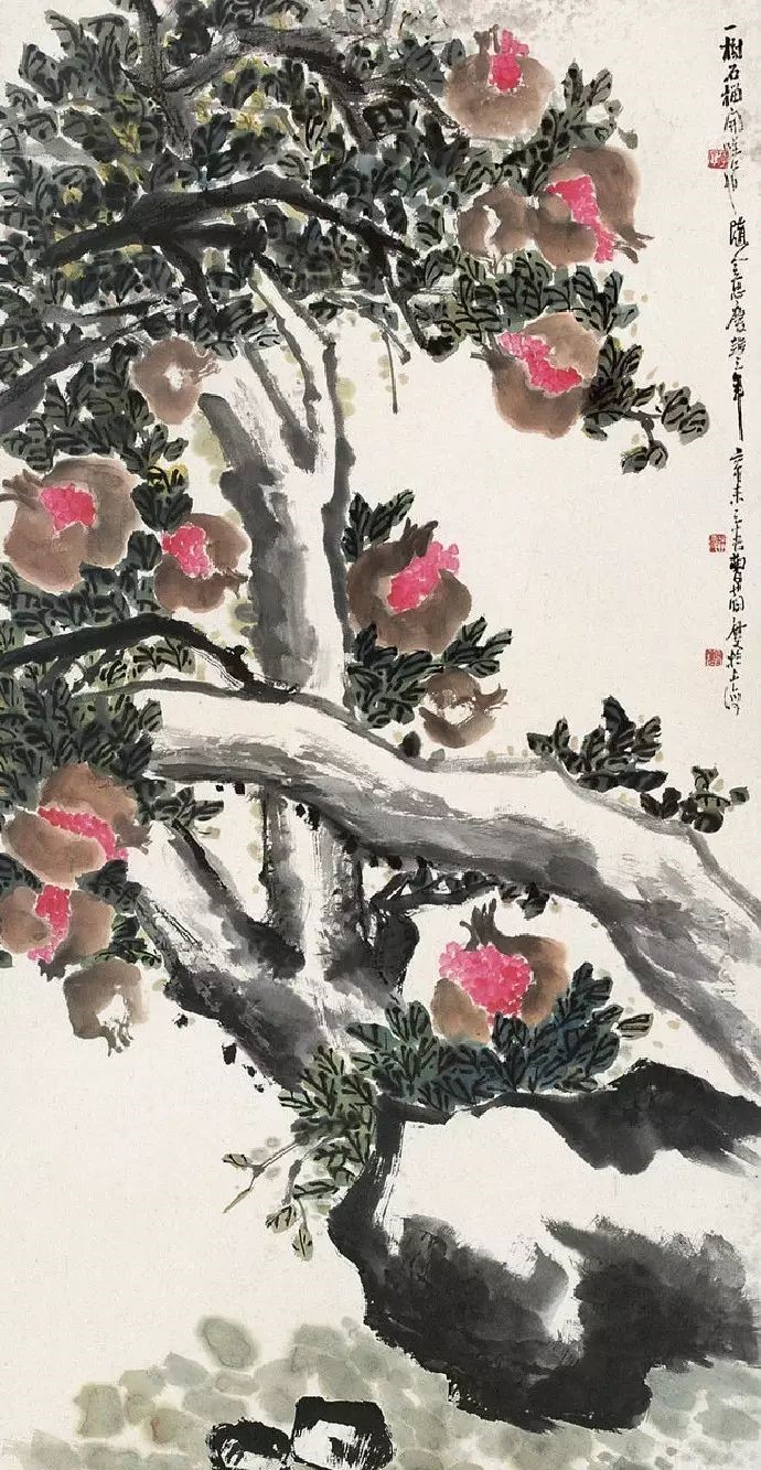 32幅曹簡樓國畫石榴圖：石榴令人垂涎欲滴！