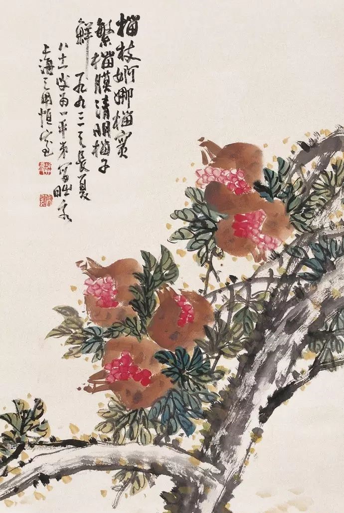 32幅曹簡樓國畫石榴圖：石榴令人垂涎欲滴！