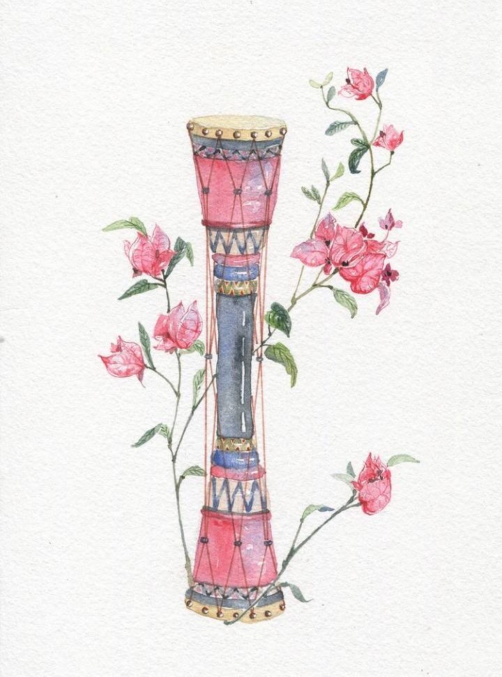 9款唯美古風(fēng)圖片：一組古風(fēng)樂器插畫！