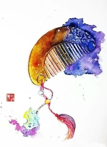 八款古風頭飾圖片:清新脫俗古風插畫