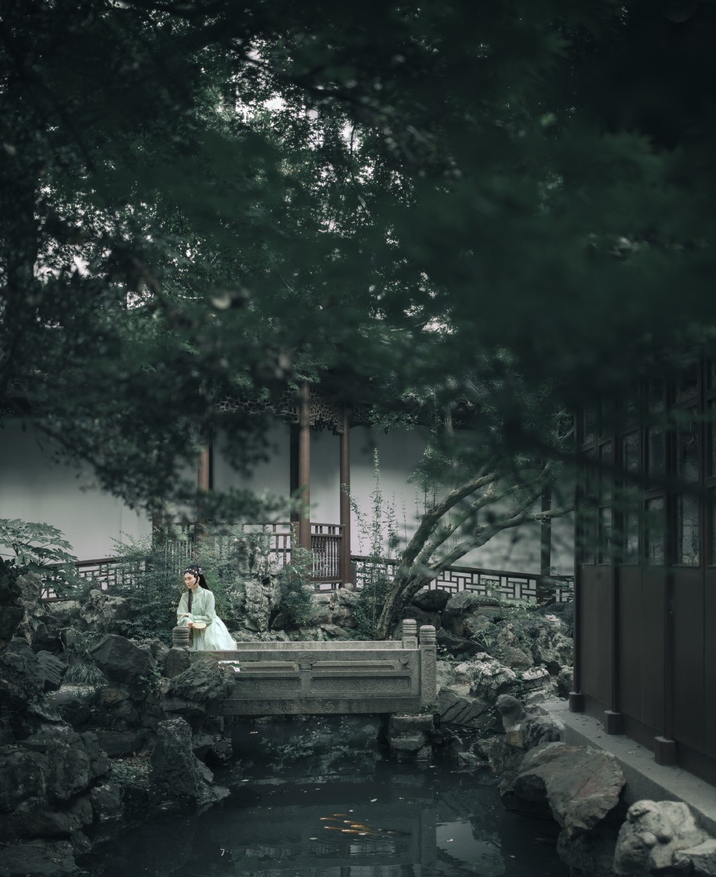 江南園林古裝攝影:黛玉花旦人像攝影