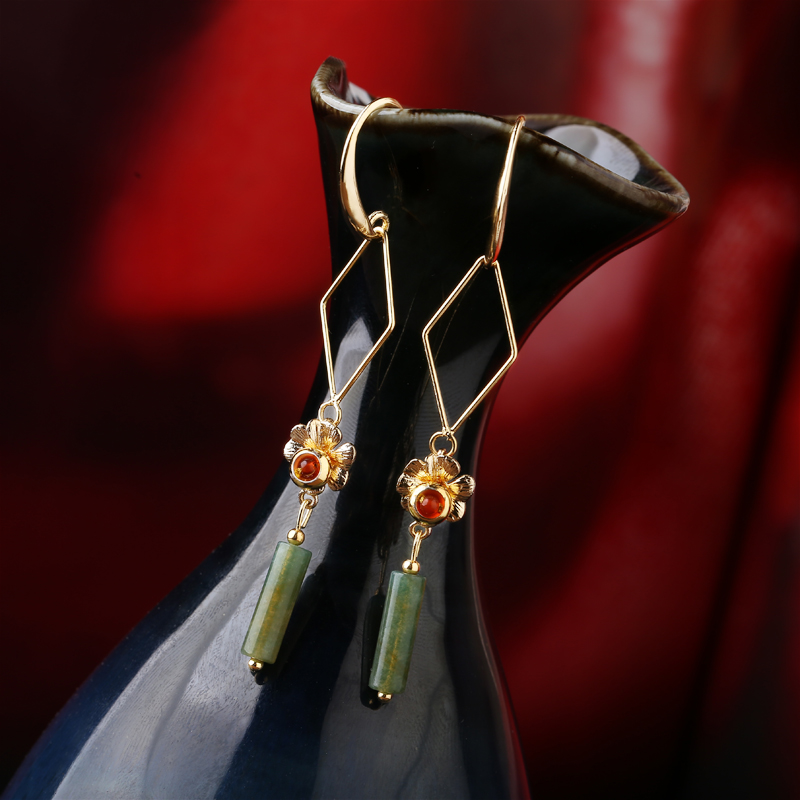 菱形超仙氣質(zhì)耳環(huán)：一抹古典風情