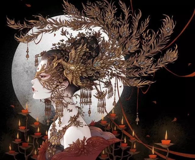 古風(fēng)美人插畫，一顰一笑令人神魂顛倒！