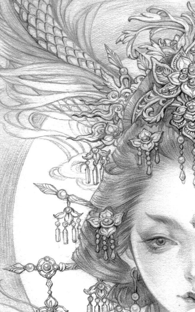 古風(fēng)美人插畫，一顰一笑令人神魂顛倒！