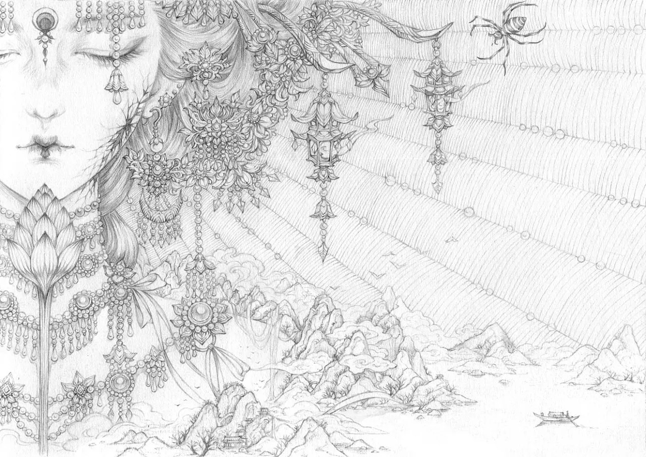 古風美人插畫，一顰一笑令人神魂顛倒！