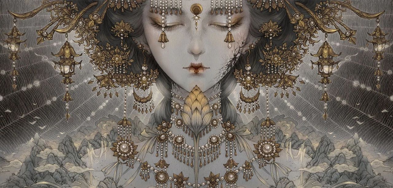 古風美人插畫，一顰一笑令人神魂顛倒！