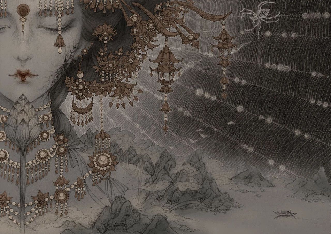 古風美人插畫，一顰一笑令人神魂顛倒！