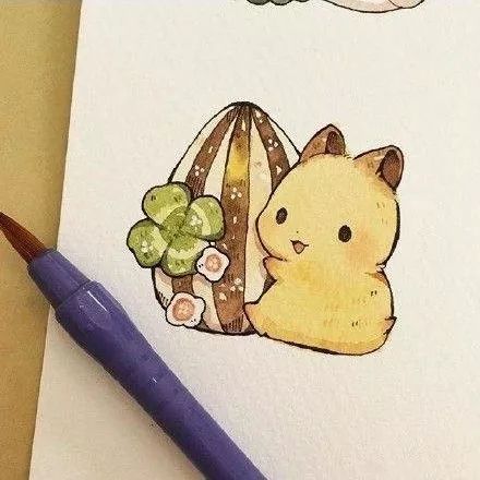 一組小兔子萌寵插畫：萌萌噠真可愛！