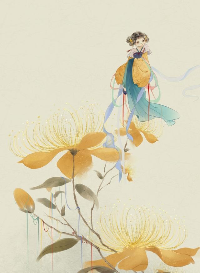 一組唯美古風圖片：一人一花一世界！