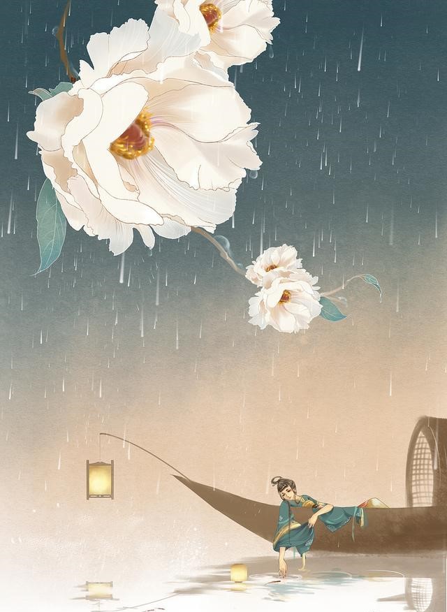 一組唯美古風圖片：一人一花一世界！