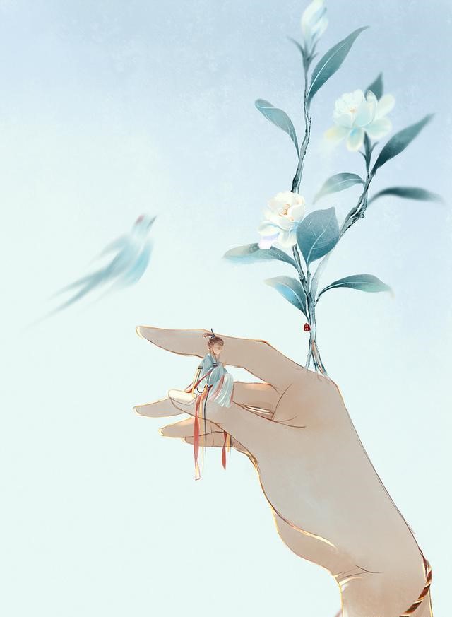 一組唯美古風圖片：一人一花一世界！