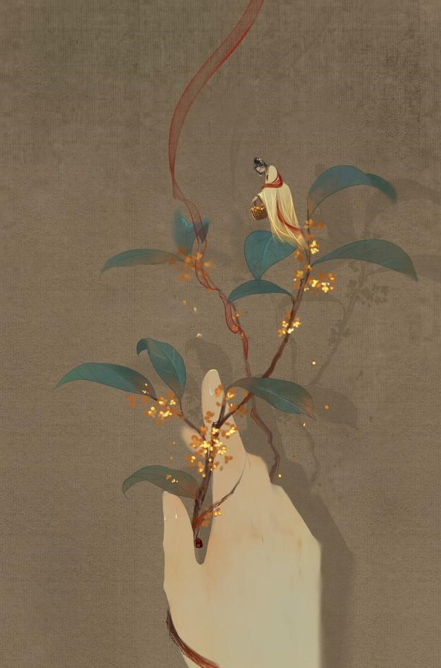 一組唯美古風圖片：一人一花一世界！