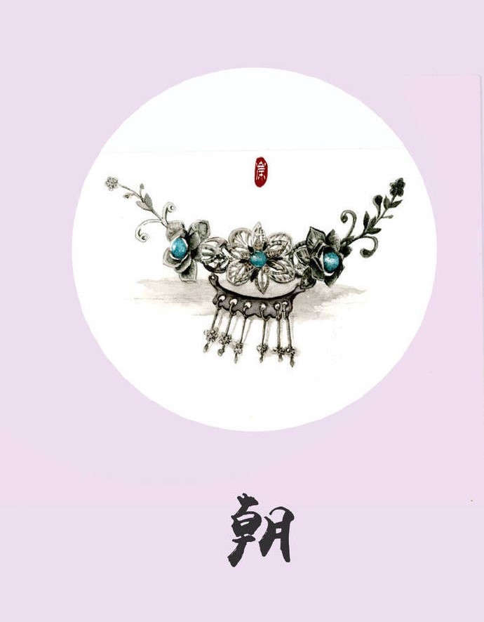 9款古風(fēng)飾品圖插畫(huà)：如此優(yōu)雅精致的你！