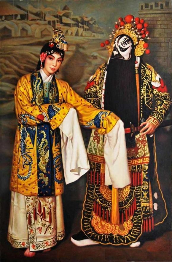 油畫中的京劇人物，美的不可思議！