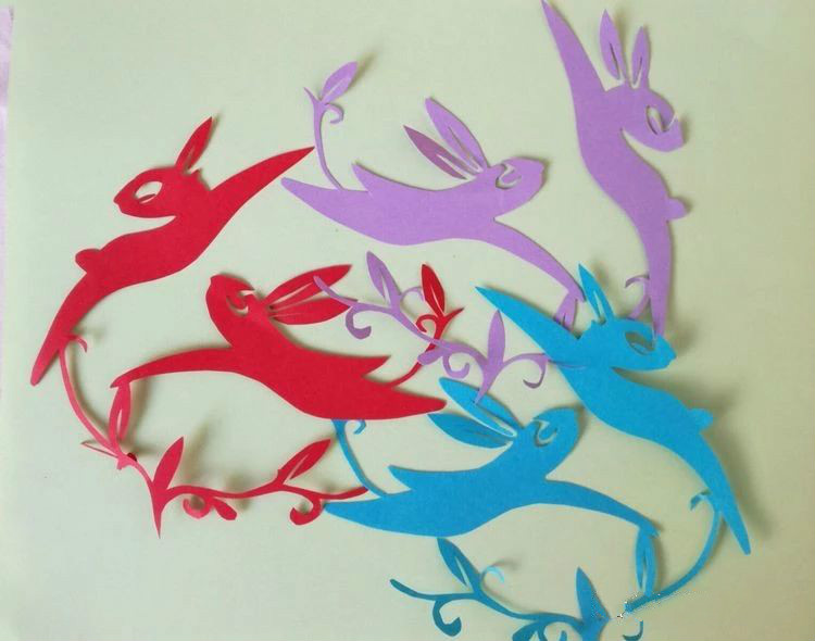 創(chuàng)意十足中秋玉兔剪紙，兔子鬧仲秋