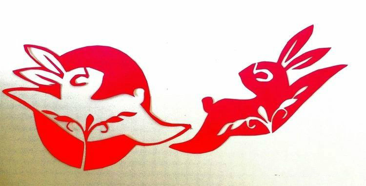 創(chuàng)意十足中秋玉兔剪紙，兔子鬧仲秋