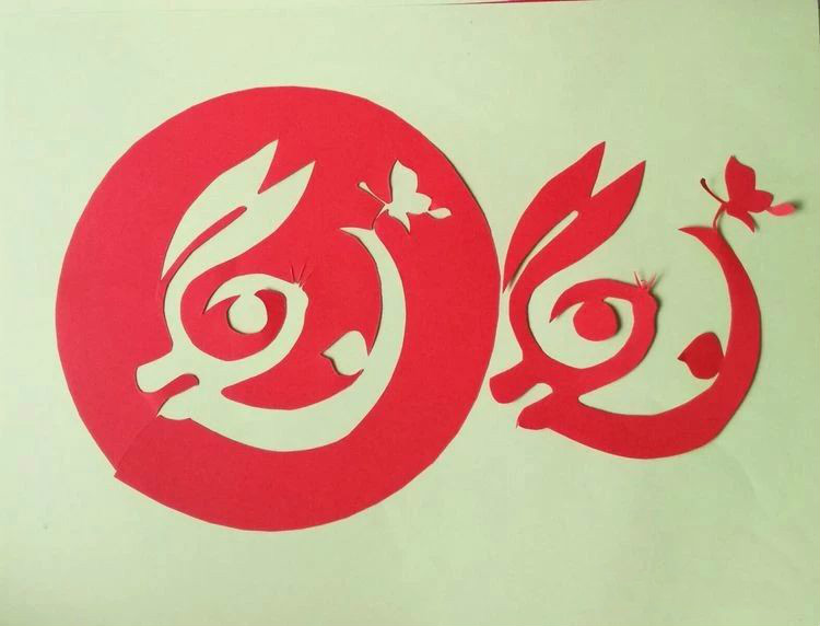 創(chuàng)意十足中秋玉兔剪紙，兔子鬧仲秋