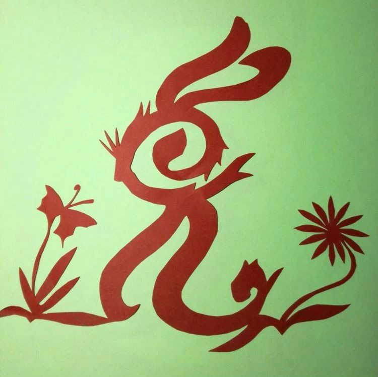 創(chuàng)意十足中秋玉兔剪紙，兔子鬧仲秋