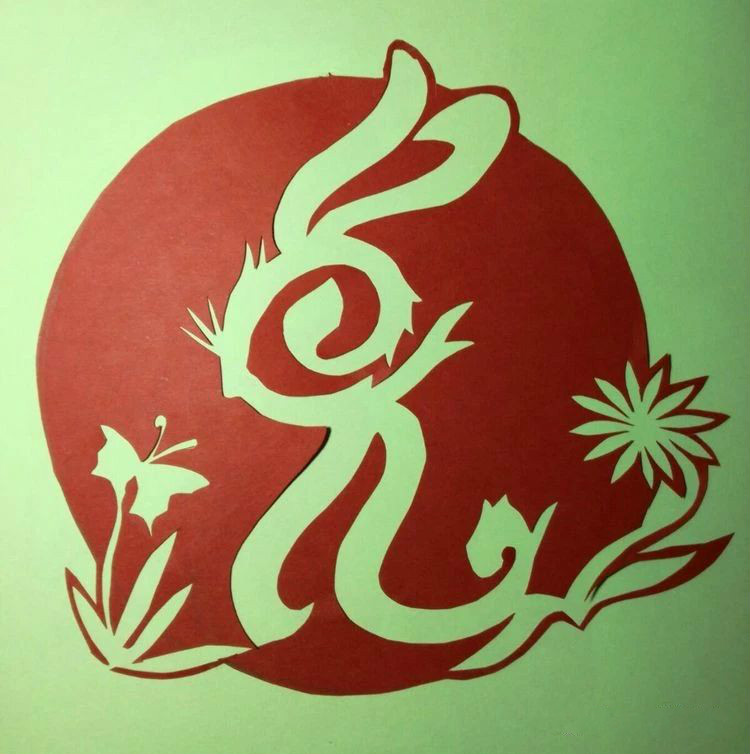 創(chuàng)意十足中秋玉兔剪紙，兔子鬧仲秋