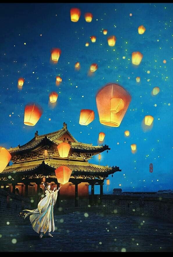 18張超美的花燈古風(fēng)圖片，可做手機(jī)壁紙的圖集