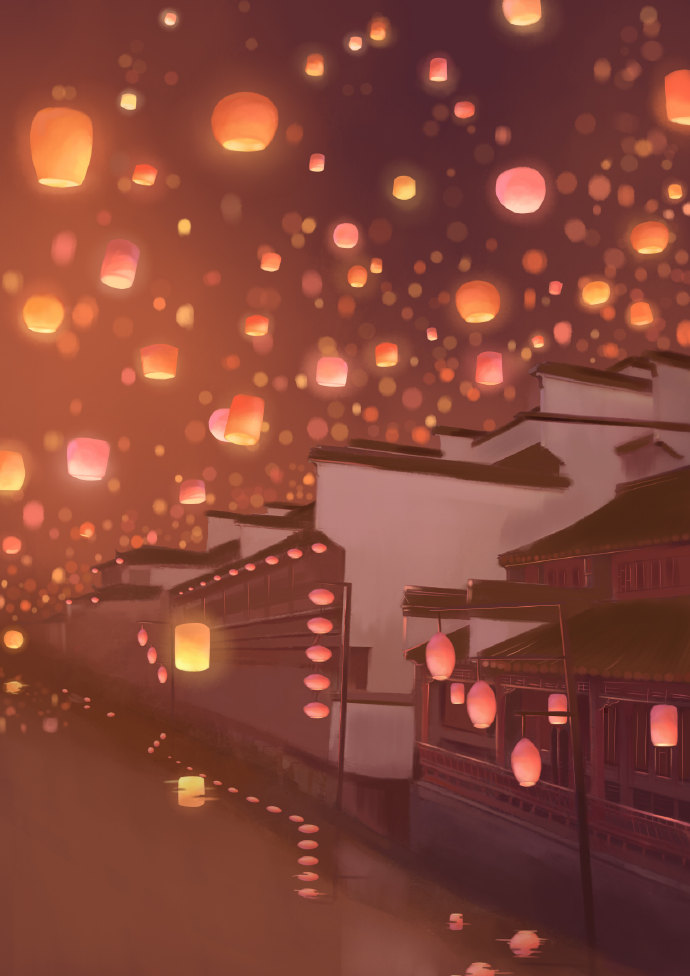 18張超美的花燈古風(fēng)圖片，可做手機(jī)壁紙的圖集