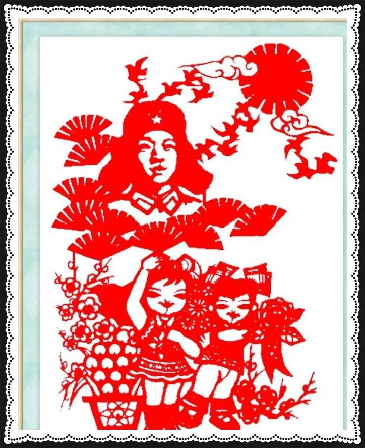 42幅學(xué)雷鋒剪紙藝術(shù):雷鋒精神卻經(jīng)久長(zhǎng)存