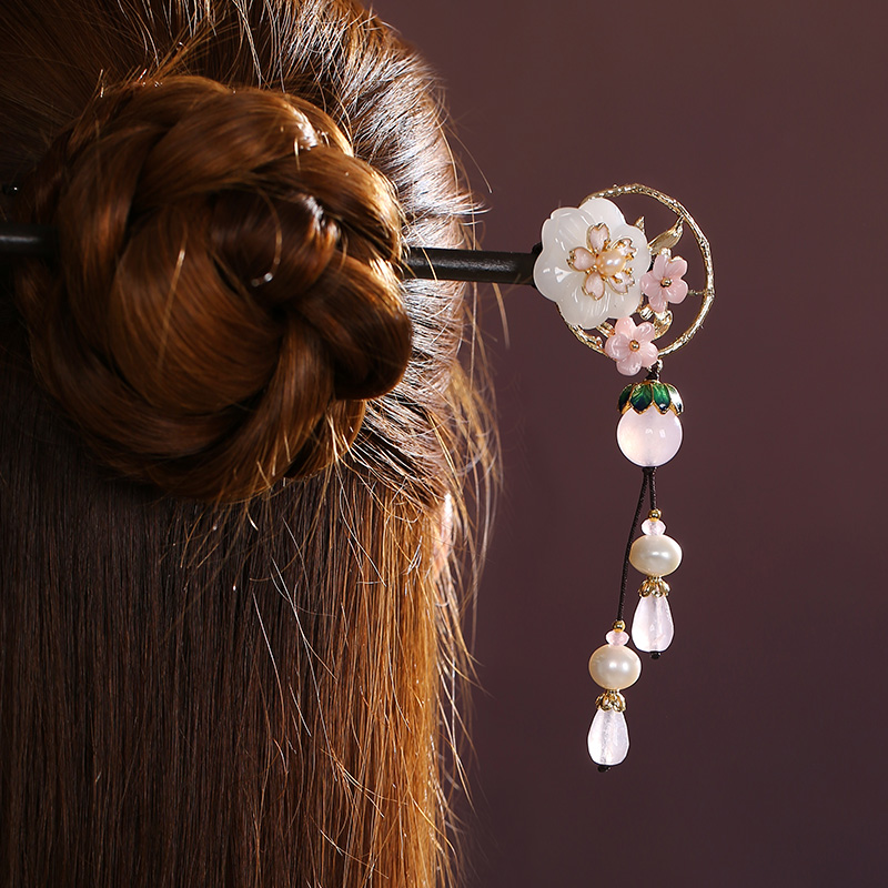 空坐花別發(fā)簪:中式古典風(fēng)簪子頭飾