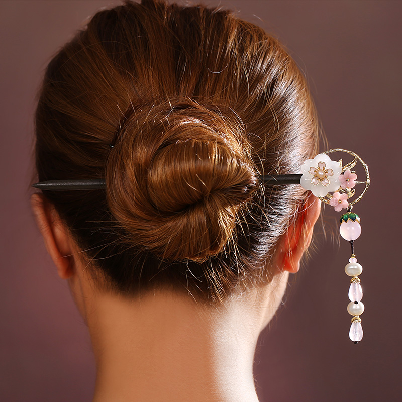 空坐花別發(fā)簪:中式古典風(fēng)簪子頭飾