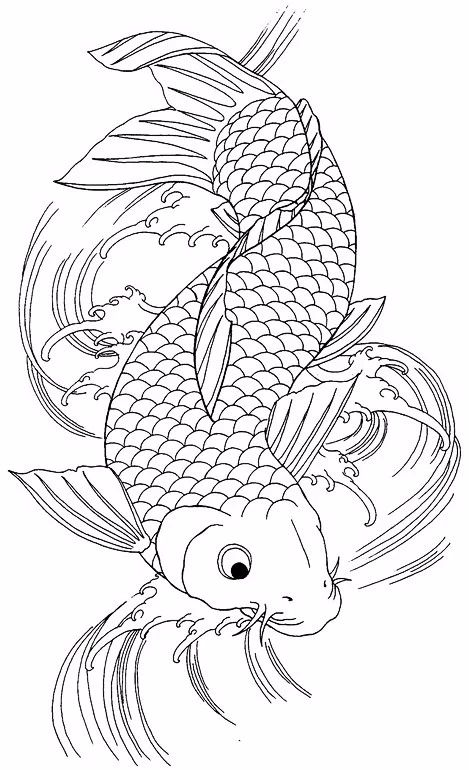 9幅白描畫(huà)《魚(yú)》：勾勒活靈活線(xiàn)的魚(yú)