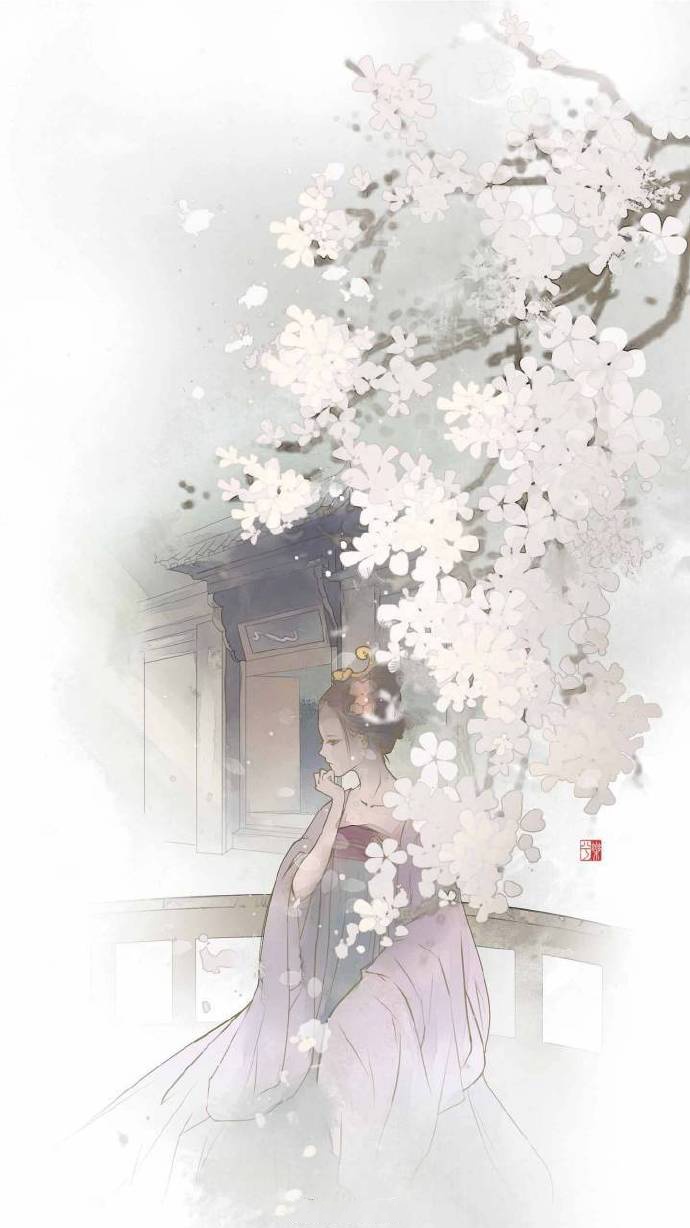 9款淡雅水彩禪意古風(fēng)背景，古風(fēng)手機壁紙圖片