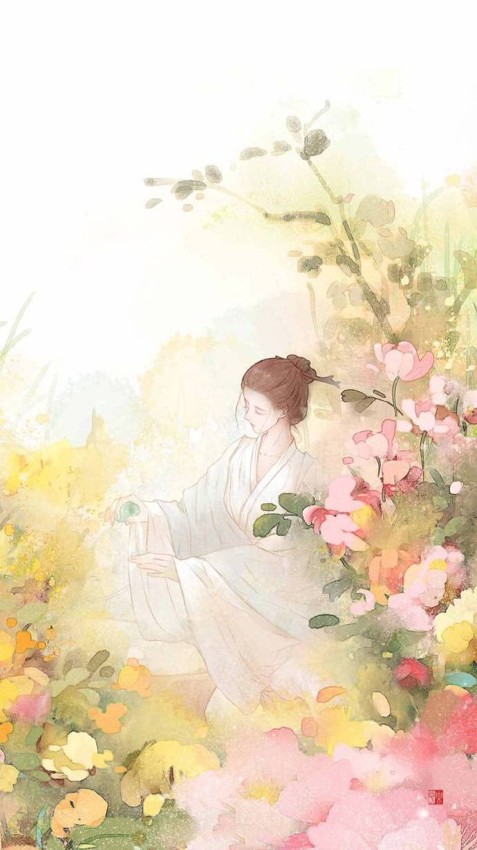 9款淡雅水彩禪意古風(fēng)背景，古風(fēng)手機壁紙圖片