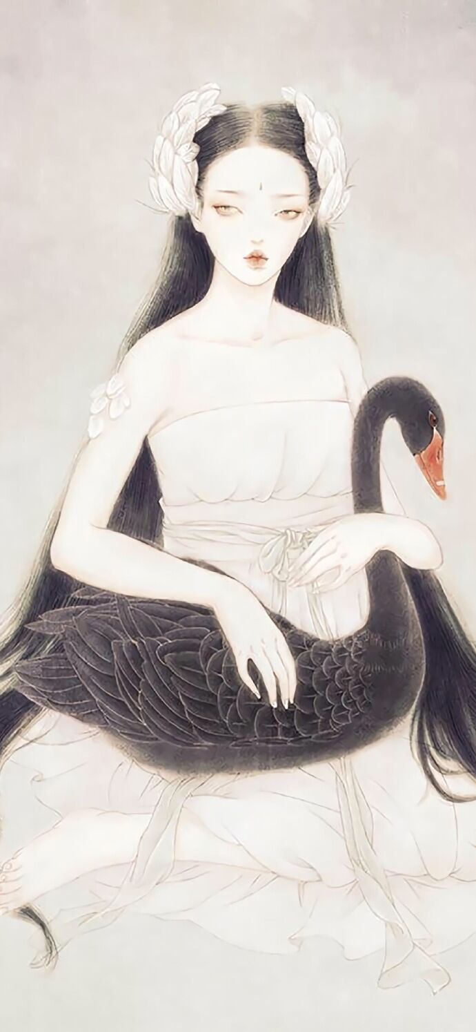 仕女古風手機壁紙插畫，別樣的古風女子風情