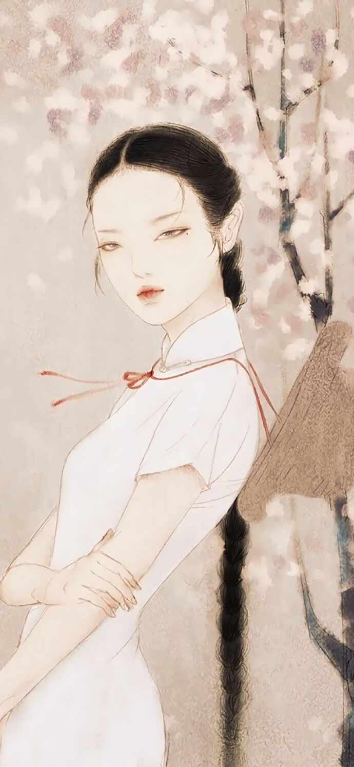 仕女古風手機壁紙插畫，別樣的古風女子風情