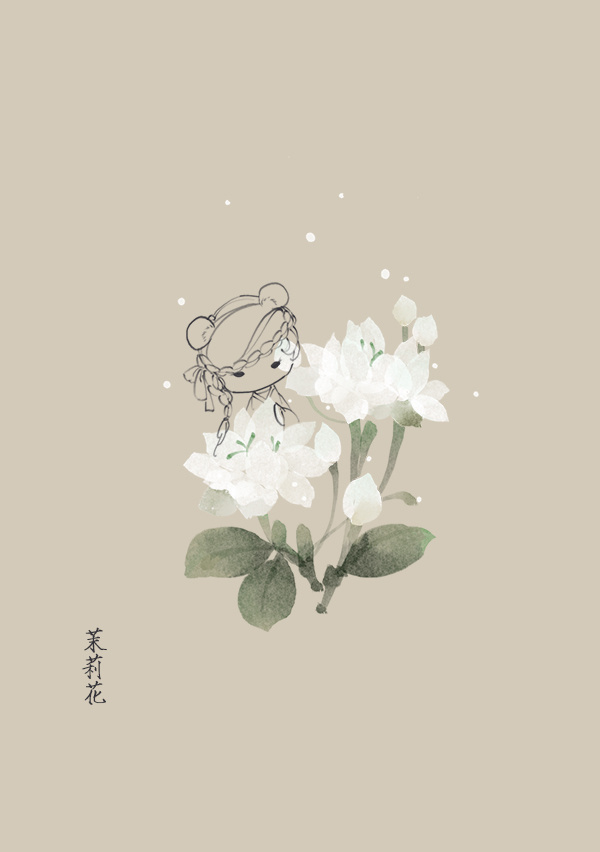 一組花與仙子古風圖片，清新淡雅的古風圖集