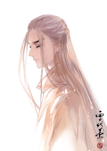 20張白發(fā)古風(fēng)美男圖集，滿頭銀發(fā)真的好迷人