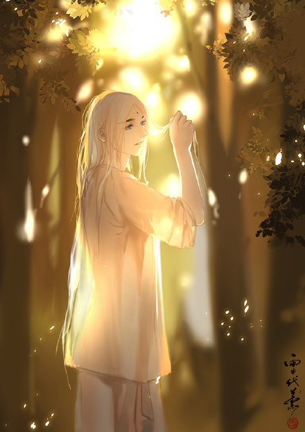 20張白發(fā)古風(fēng)美男圖集，滿頭銀發(fā)真的好迷人