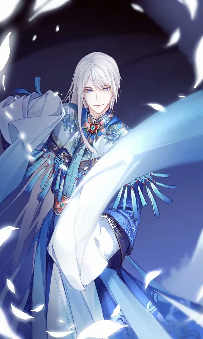 20張白發(fā)古風(fēng)美男圖集，滿頭銀發(fā)真的好迷人